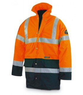 PARKA ALTA VISIBILIDAD BICOLOR CON BANDAS REFLECTANTES
