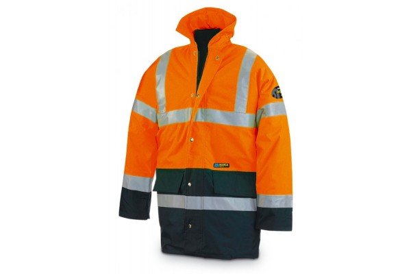 PARKA ALTA VISIBILIDAD BICOLOR CON BANDAS REFLECTANTES