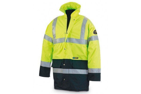 PARKA ALTA VISIBILIDAD BICOLOR CON BANDAS REFLECTANTES