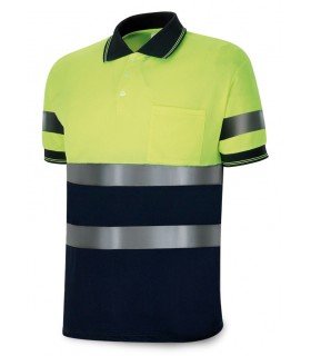 POLO ALTA VISIBILIDAD BICOLOR MANGA CORTA 160 GR.