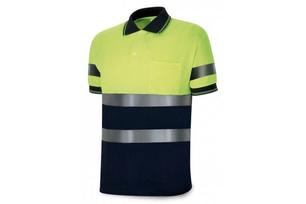 POLO ALTA VISIBILIDAD BICOLOR MANGA CORTA 160 GR.