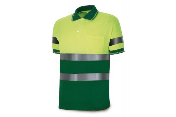 POLO ALTA VISIBILIDAD BICOLOR MANGA CORTA 160 GR.