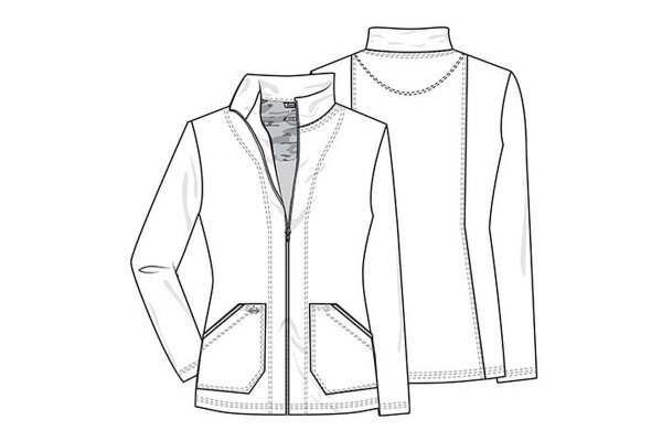 CHAQUETA MUJER ENTALLADA CIERRE CREMALLERA DICKIES MEDICAL