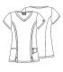 CASACA MUJER CUELLO V ENTALLADA DICKIES MEDICAL