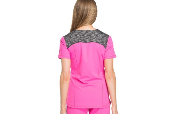 CASACA MUJER CUELLO V, ENTALLADA, DOS TONOS DICKIES MEDICAL