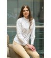 BLUSA DE SEÑORA CUELLO MAO MODELO AUGE