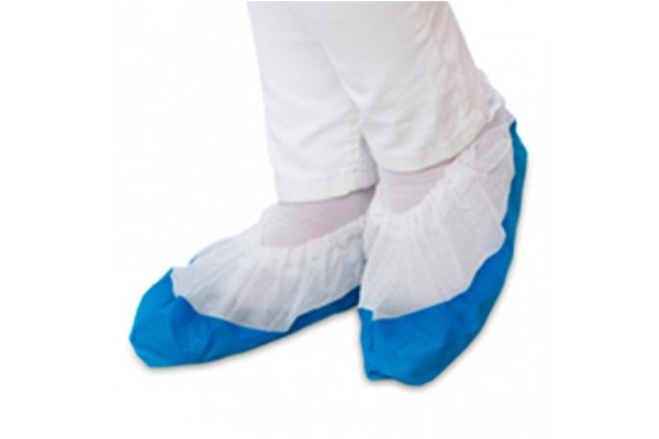 CUBREZAPATOS BLANCOS/SUELA AZUL TEJIDO SIN TEJER