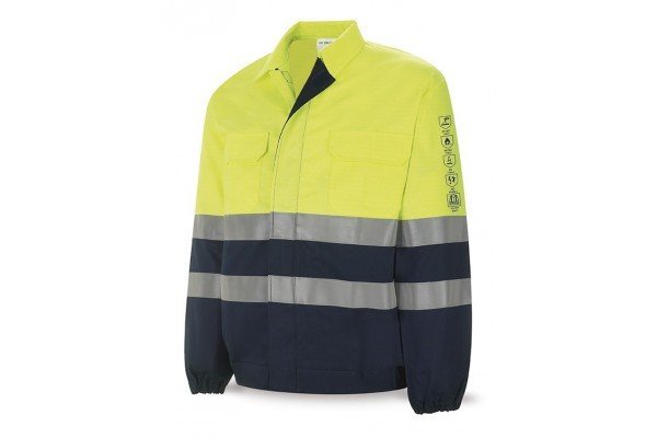 Chaqueta IGNÍFUGA y ANTIESTÁTICA Alta Visibilidad 260 gr.