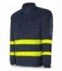 Chaqueta IGNÍFUGA y ANTIESTÁTICA multinorma con cintas reflectantes. Algodón 260 gr.