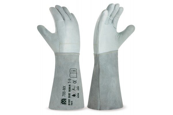 GUANTES PARA SOLDADOR PIEL FLOR CAJA 12 PARES