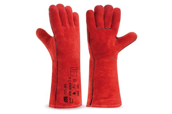 GUANTES PARA SOLDADOR PIEL SERRAJE 40 CM. CAJA 12 PARES