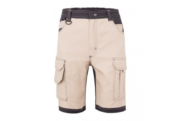 Bermuda canvas stretch Velilla 103029S beige arena y negro