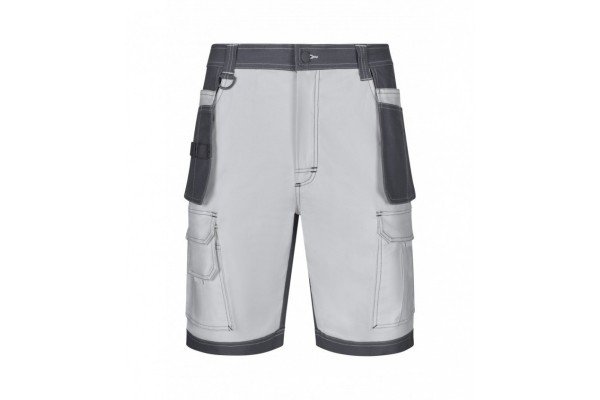 Bermuda canvas stretch Velilla 103029S blanco y gris