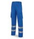 PANTALÓN AZULINA ALGODÓN 245 g. CON BANDAS REFLECTANTES